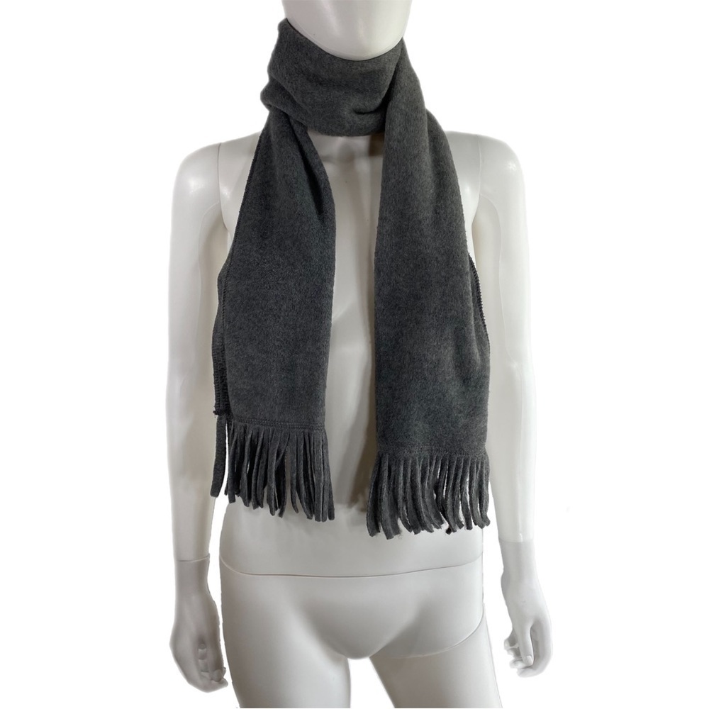 Amanda Smith Soft Fringe Gray Winter Scarf